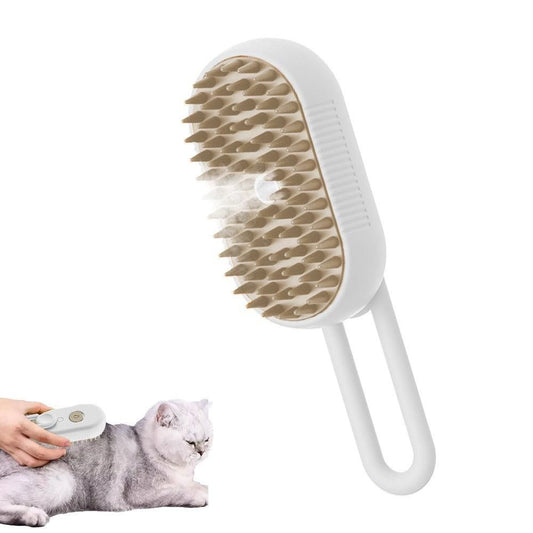 3-in-1 Pet Spray Comb Dog Cat Hair Brush Massage Comb for Removing Tangled Hair White V1263-JX-6932