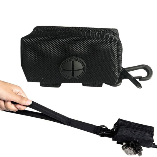 Dog Poop Bag Dispenser Pet Waste Bag Holder for Puppy Walking Cleanup Black V1263-JX-6933