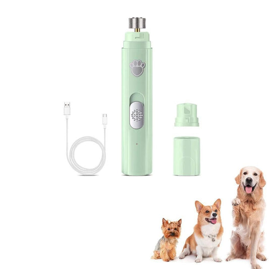 Pet Dog Electric Nail Grinder Rechargeable Nail Trimmers Clipper Green V1263-JX-6934