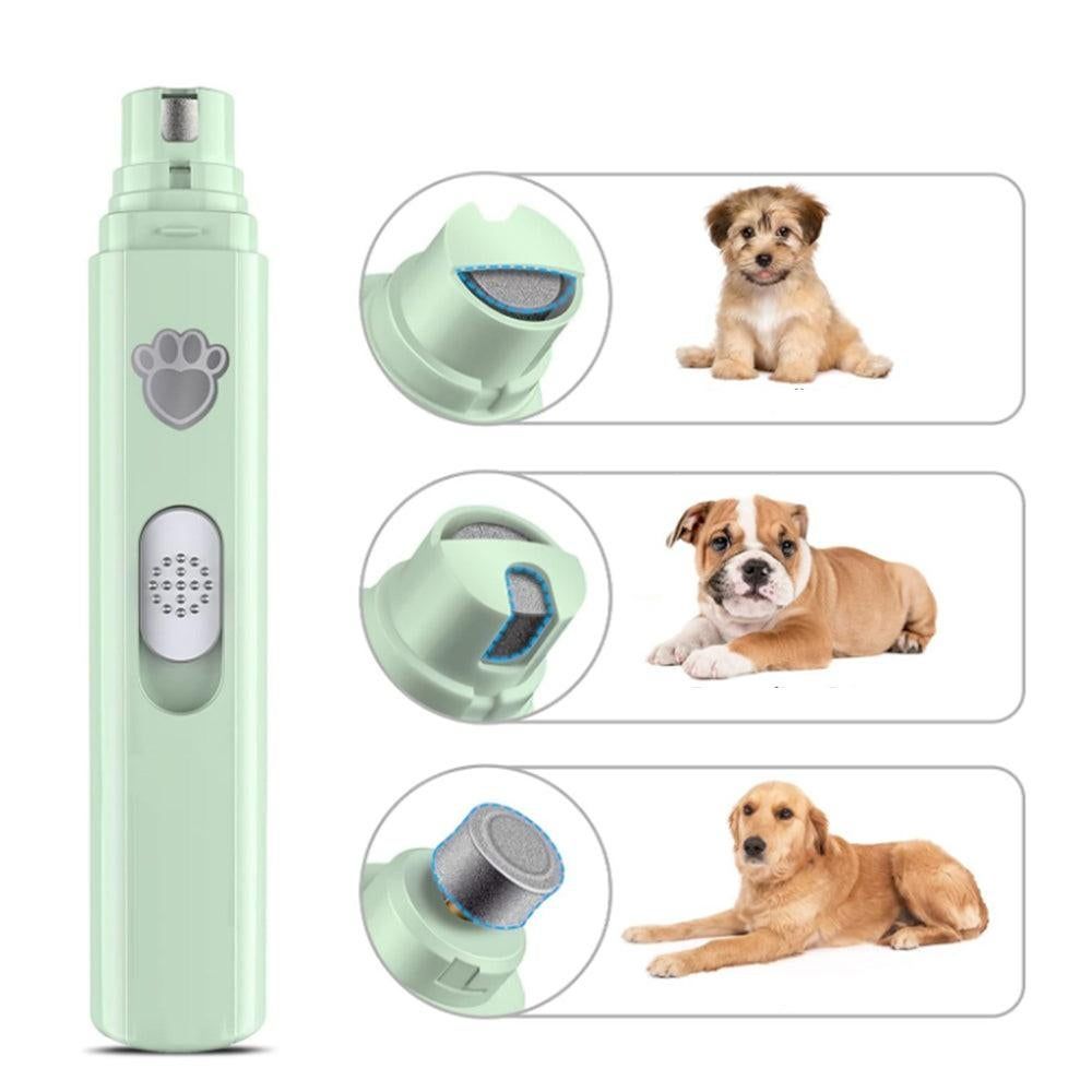 Pet Dog Electric Nail Grinder Rechargeable Nail Trimmers Clipper Green V1263-JX-6934