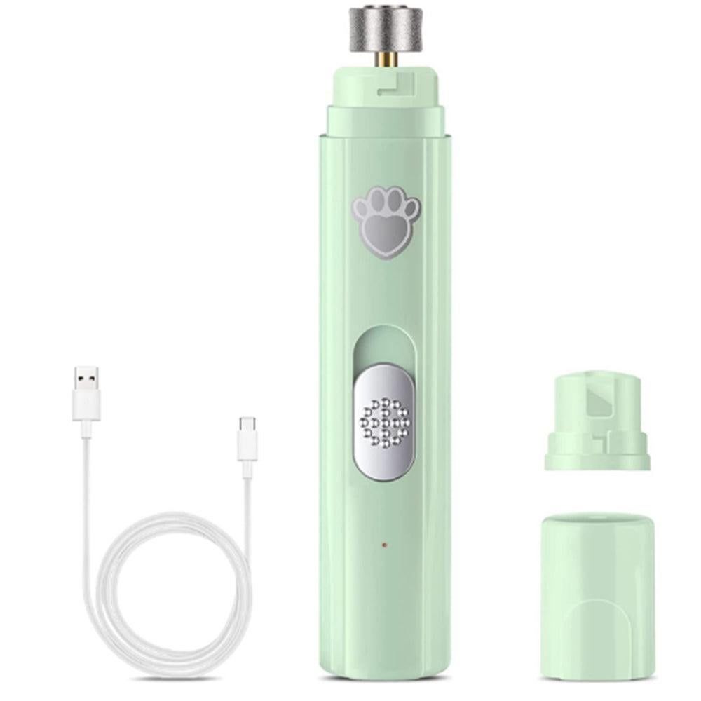 Pet Dog Electric Nail Grinder Rechargeable Nail Trimmers Clipper Green V1263-JX-6934