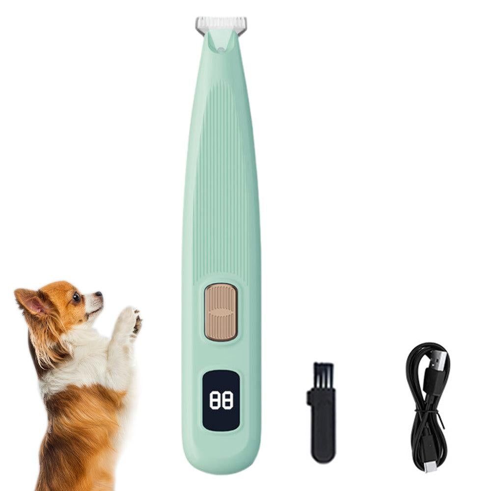 Cordless LED Dual-Speed Pet Paw Trimmer for Dogs & Cats Green V1263-JX-6935
