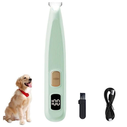 Cordless LED Dual-Speed Pet Paw Trimmer for Dogs & Cats Green V1263-JX-6935