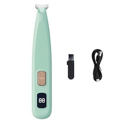 Cordless LED Dual-Speed Pet Paw Trimmer for Dogs & Cats Green V1263-JX-6935
