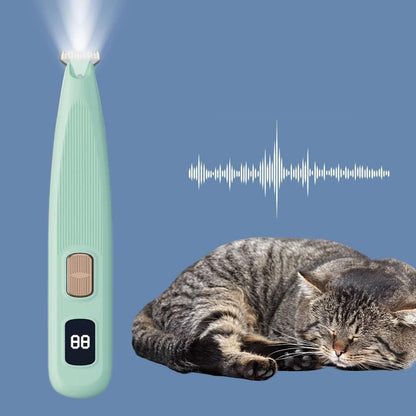 Cordless LED Dual-Speed Pet Paw Trimmer for Dogs & Cats Green V1263-JX-6935