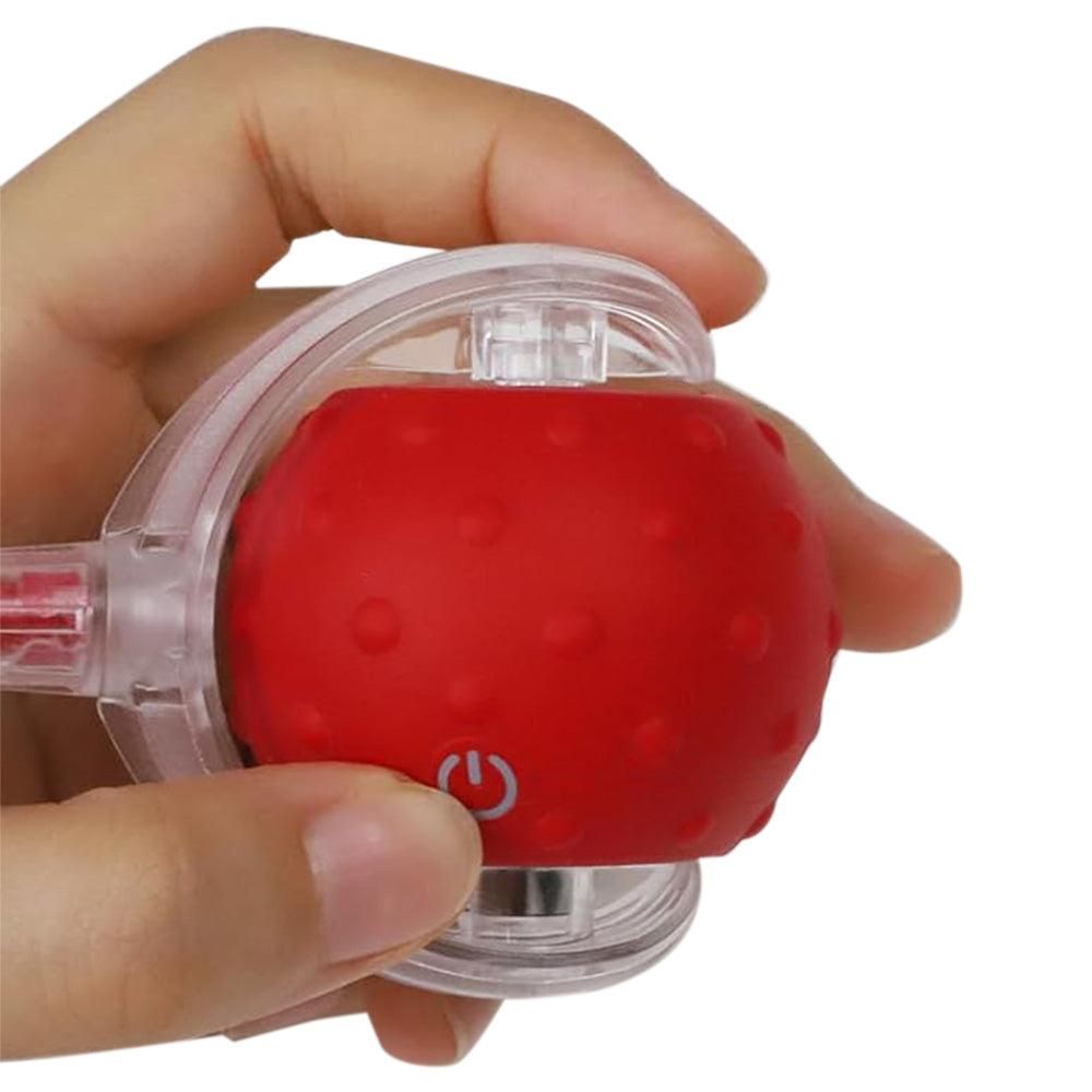 Motion Activate Interactive Cat Toy Rechargeable Smart Rolling Ball with Rope Red V1263-JX-6937