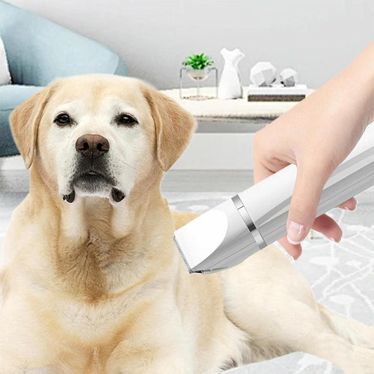 Pet Grooming Kit Cat Dog Clippers Pet Hair Trimmer Electric Shaver White V1263-JX-6938