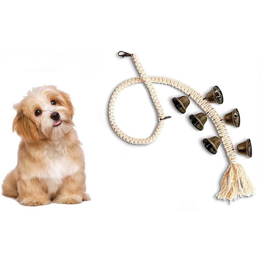 Dog Doorbell With 6 Extra Loud Bells Adjustable Doorbell Hanging Rope For Dog Training V1263-JX-6939