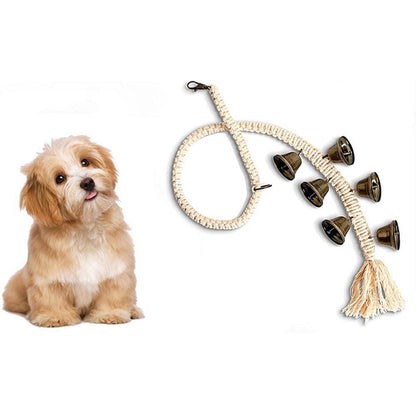 Dog Doorbell With 6 Extra Loud Bells Adjustable Doorbell Hanging Rope For Dog Training V1263-JX-6939