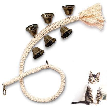 Dog Doorbell With 6 Extra Loud Bells Adjustable Doorbell Hanging Rope For Dog Training V1263-JX-6939