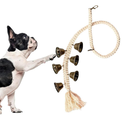 Dog Doorbell With 6 Extra Loud Bells Adjustable Doorbell Hanging Rope For Dog Training V1263-JX-6939