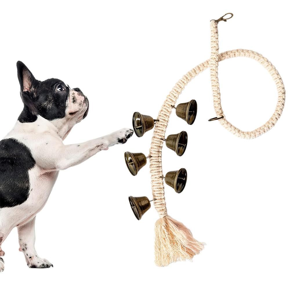 Dog Doorbell With 6 Extra Loud Bells Adjustable Doorbell Hanging Rope For Dog Training V1263-JX-6939