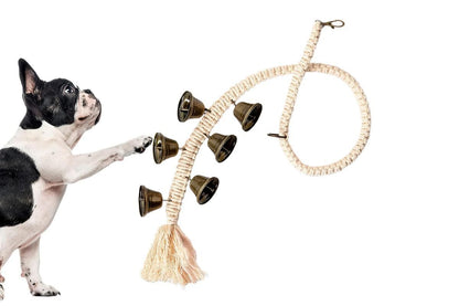 Dog Doorbell With 6 Extra Loud Bells Adjustable Doorbell Hanging Rope For Dog Training V1263-JX-6939
