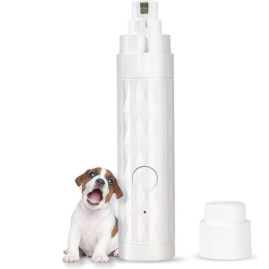 Pet Electric Nail Grinder Clippers Dog Cat LED Light Grooming Trimmer White V1263-JX-6941