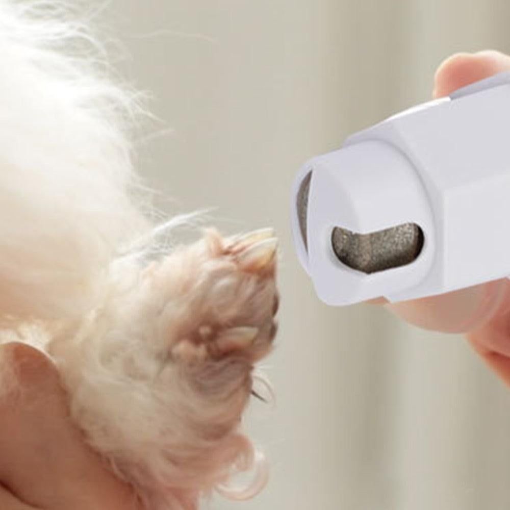 Pet Electric Nail Grinder Clippers Dog Cat LED Light Grooming Trimmer White V1263-JX-6941