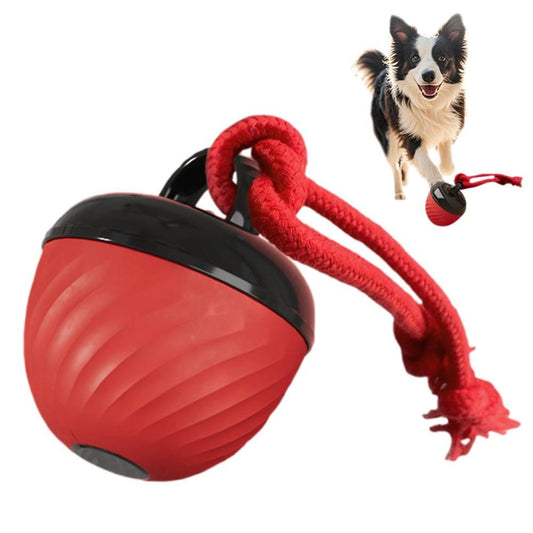 Squeaky Rolling Ball Dog Toy - Interactive Motion-Activated Chew Toy for Dogs Red V1263-JX-6945