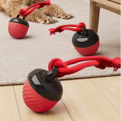 Squeaky Rolling Ball Dog Toy - Interactive Motion-Activated Chew Toy for Dogs Red V1263-JX-6945