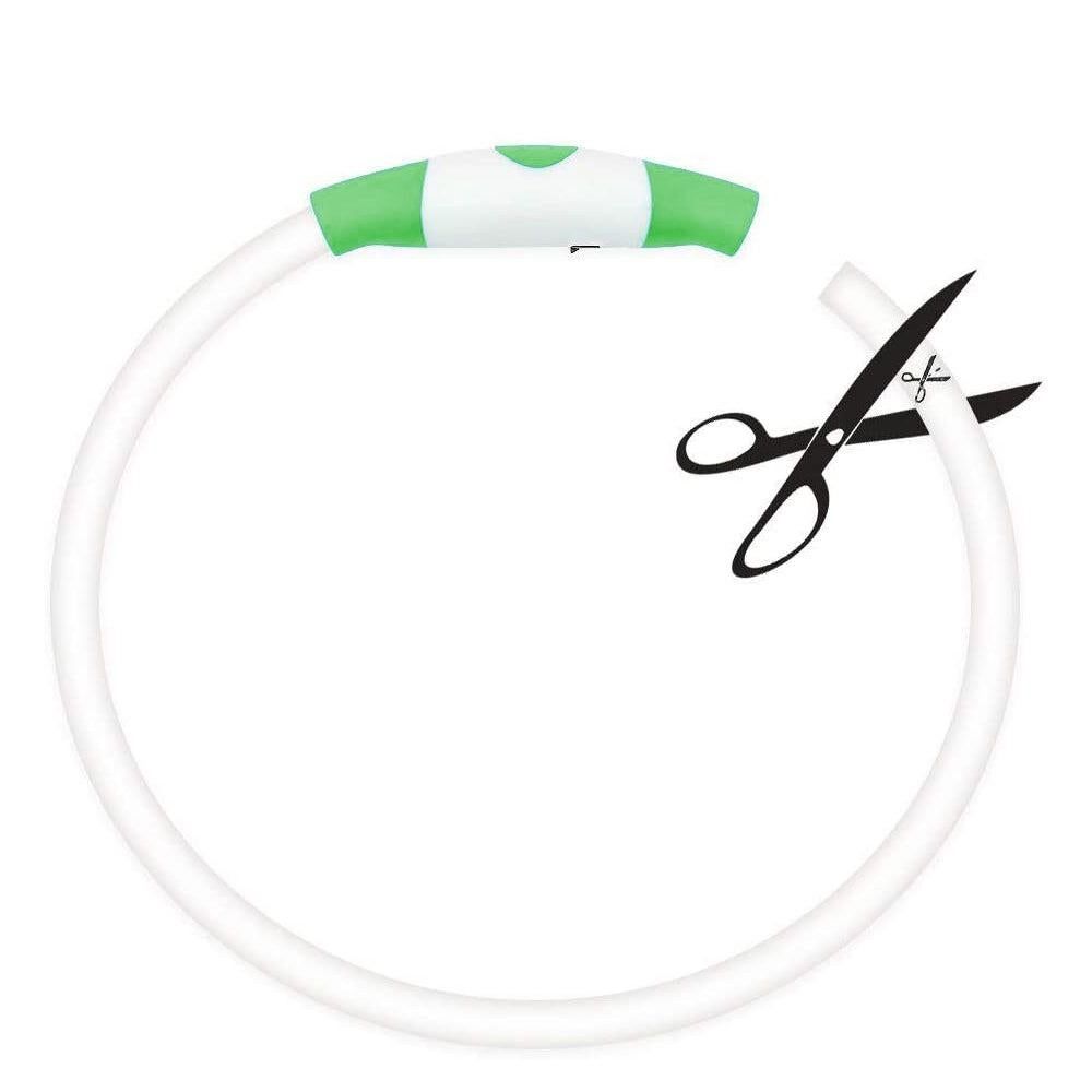 Light-Up Pet Dog Collars USB Rechargeable Pet Collar Adjustable Size Pet Collar Green - S V1263-JX-6947-1