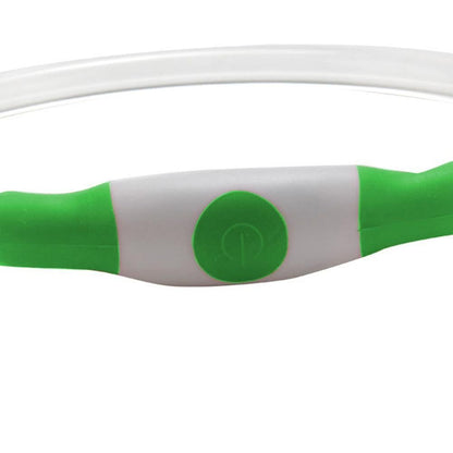 Light-Up Pet Dog Collars USB Rechargeable Pet Collar Adjustable Size Pet Collar Green - S V1263-JX-6947-1