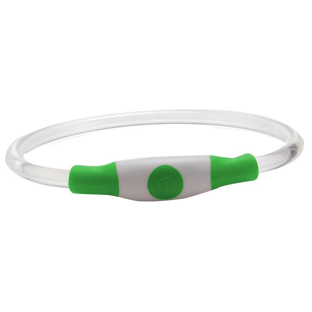 Light-Up Pet Dog Collars USB Rechargeable Pet Collar Adjustable Size Pet Collar Green - M V1263-JX-6947-2