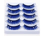 5 Pairs Dual Colors Glitter Rhinestones Artificial Eyelash Party Makeup Tool V1263-JX-695