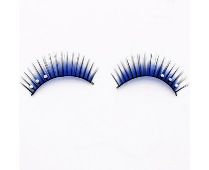 5 Pairs Dual Colors Glitter Rhinestones Artificial Eyelash Party Makeup Tool V1263-JX-695