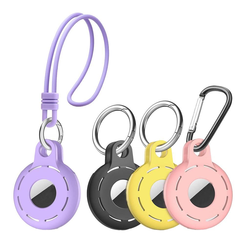 4Pcs For Apple Airtag Case Cover Anti-lost Keychain Ring Protective Case Style 1 V1263-JX-6953