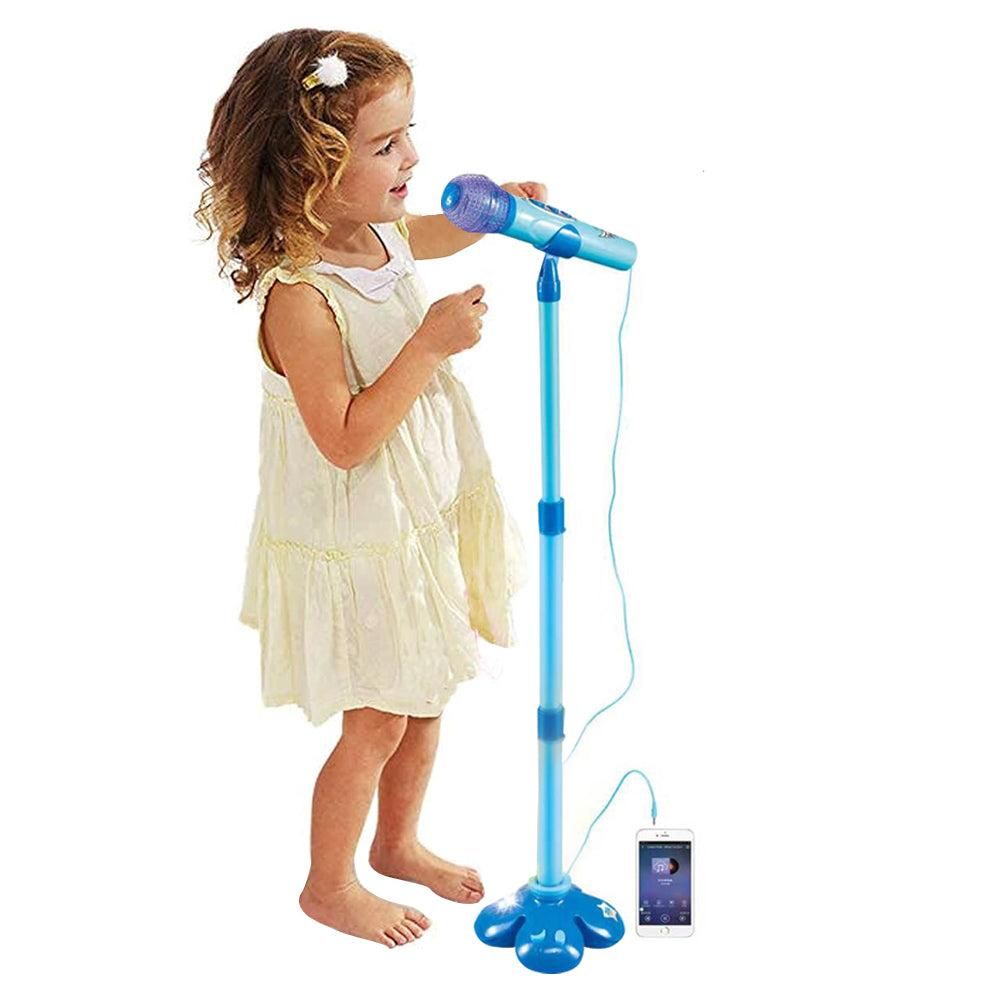Karaoke Machine with 1 Mic Adjustable Stand Music Play Toy Pink V1263-JX-6954