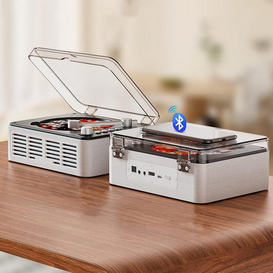 Retro CD Music Player with Bluetooth and FM Radio Multifunctional Home Audio System White V1263-JX-6955-1
