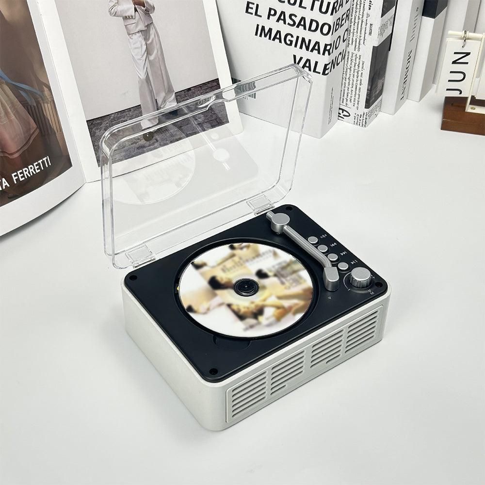 Retro CD Music Player with Bluetooth and FM Radio Multifunctional Home Audio System White V1263-JX-6955-1