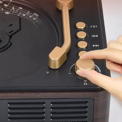 Retro CD Music Player with Bluetooth and FM Radio Multifunctional Home Audio System Brown V1263-JX-6955-2