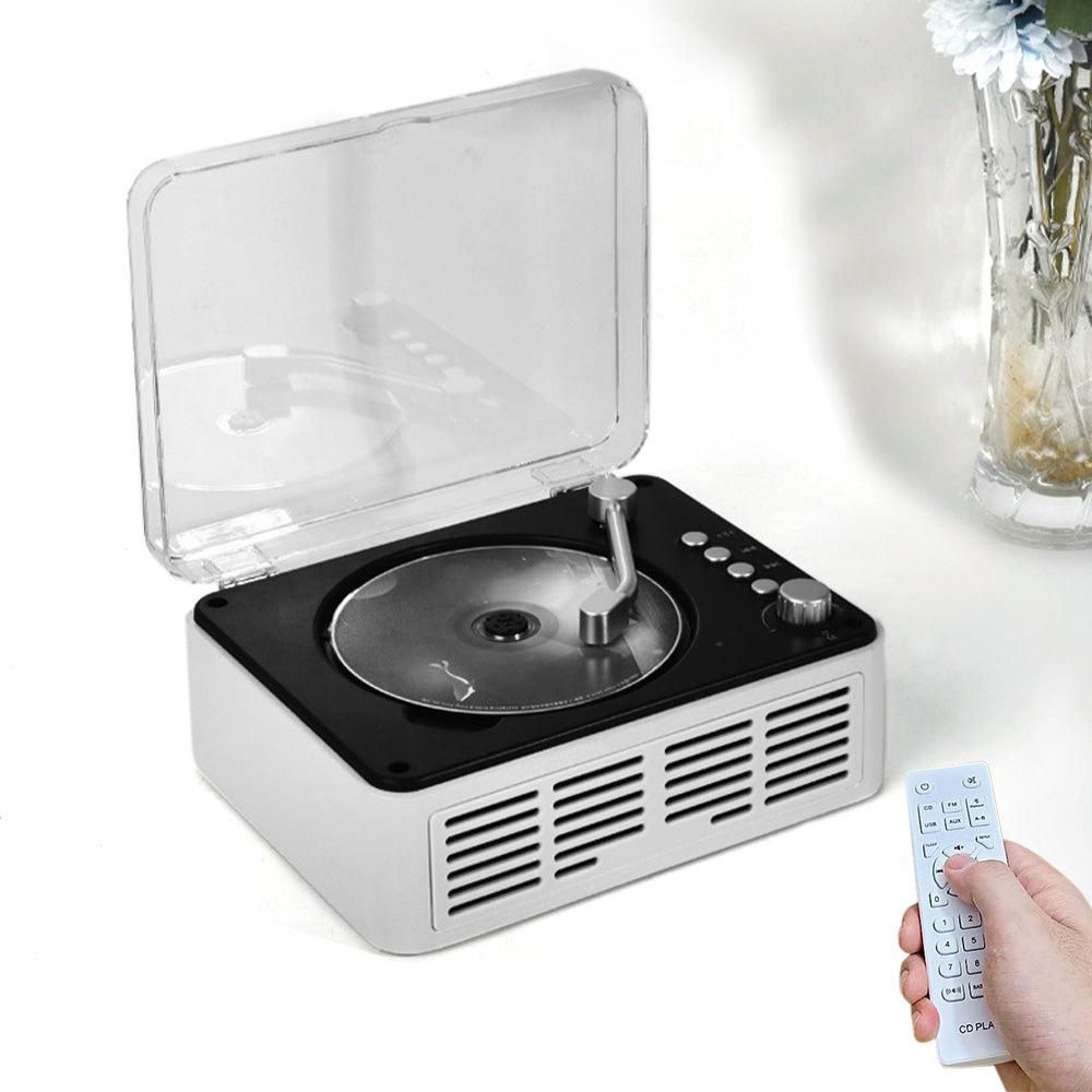 Retro CD Music Player with Bluetooth and FM Radio Multifunctional Home Audio System Brown V1263-JX-6955-2