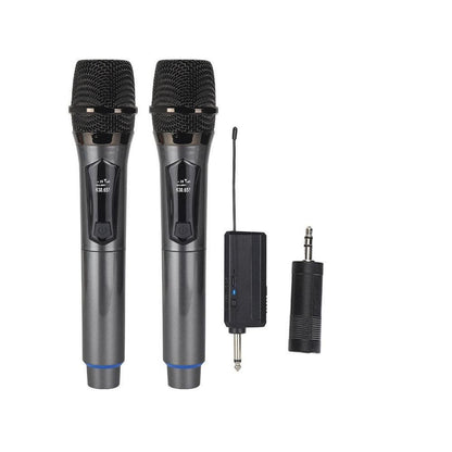 2Pcs Set Wireless Karaoke Microphone Rechargeable Handheld Microphone with LED Display V1263-JX-6956