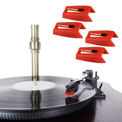 4Pcs Record Player Replacement Needle Turntable Phonograph Stylus Needles Tool Set V1263-JX-6958