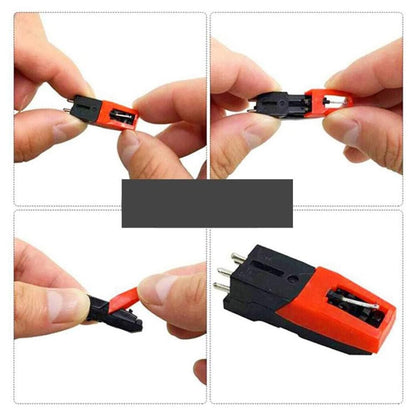 4Pcs Record Player Replacement Needle Turntable Phonograph Stylus Needles Tool Set V1263-JX-6958