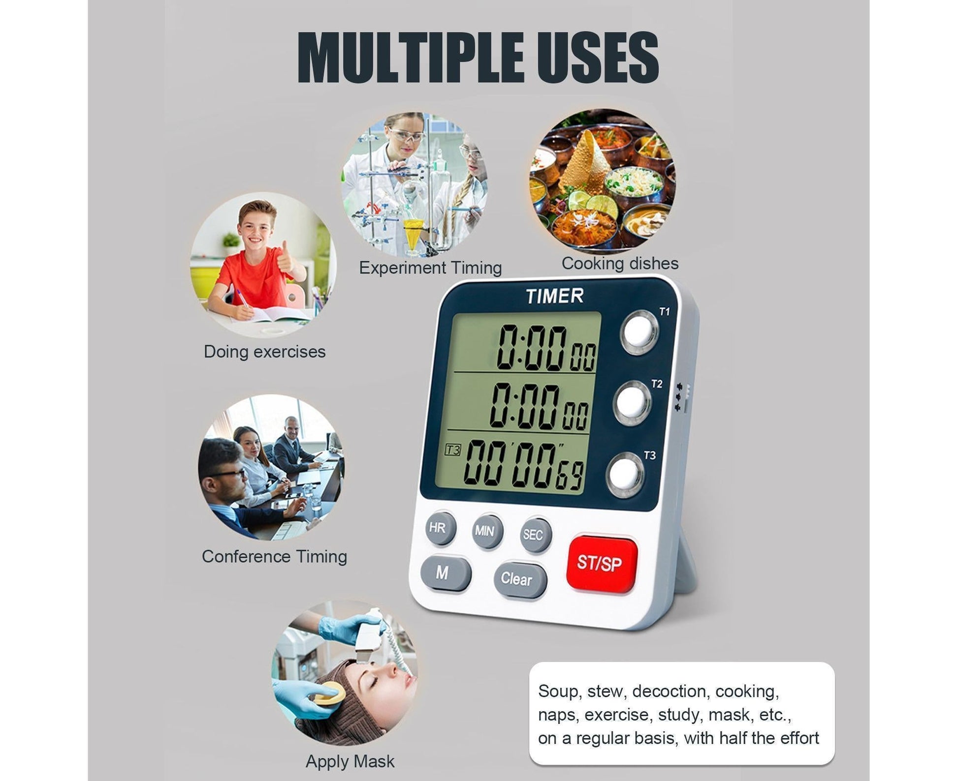 Timer Adjustable Time Reminder-White V1263-JX-696