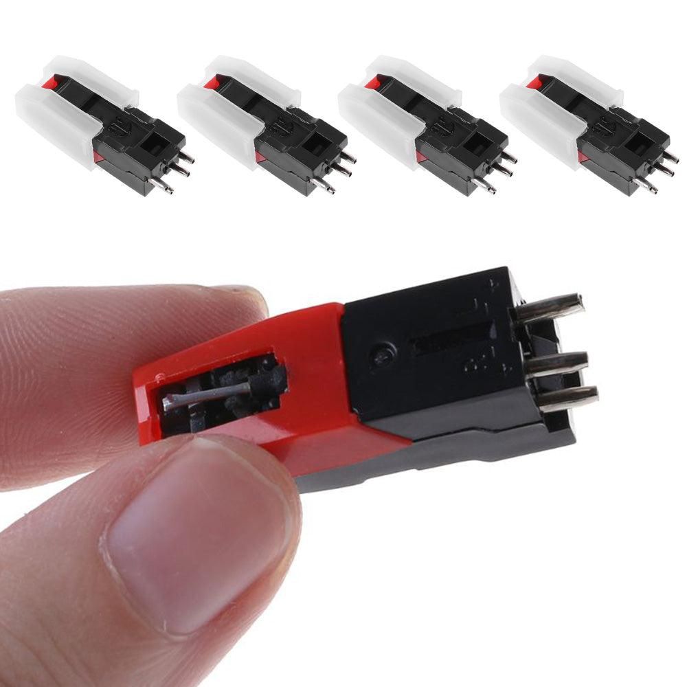 4Pcs Replacement Turntable Diamond Stylus Needle for LP Record Player Phono Ceramic Cartridge V1263-JX-6964