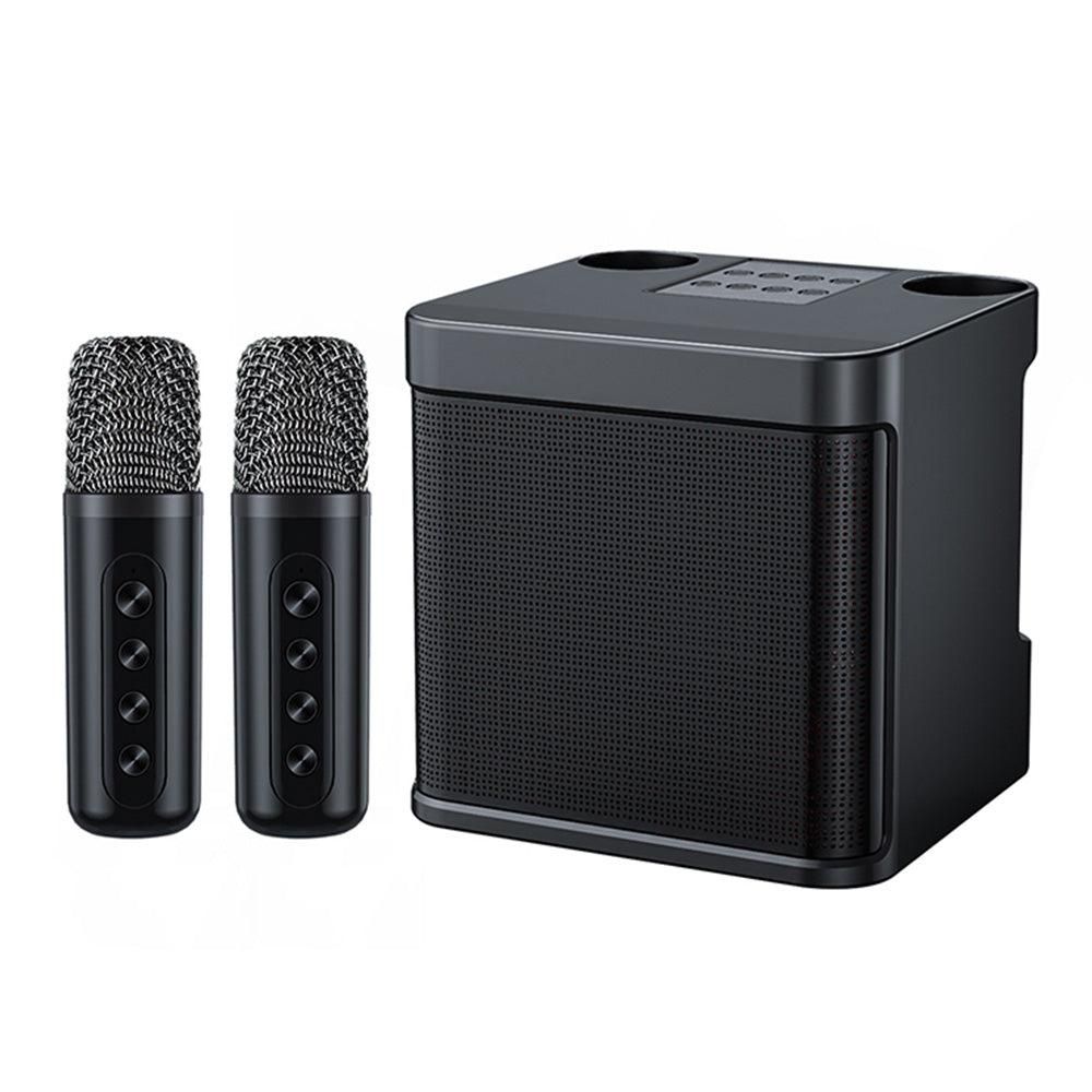 Portable Karaoke Machine with 2 Wireless Microphones Portable Bluetooth Speaker for Family Party Singing Pink V1263-JX-6965-1