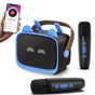 Mini Karaoke Machine - Portable MP3 Player with 2 Wireless Mics Toys & Gifts Blue V1263-JX-6967-3