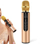 Multifunctional Wireless Bluetooth Karaoke Microphone Gold V1263-JX-6968-3