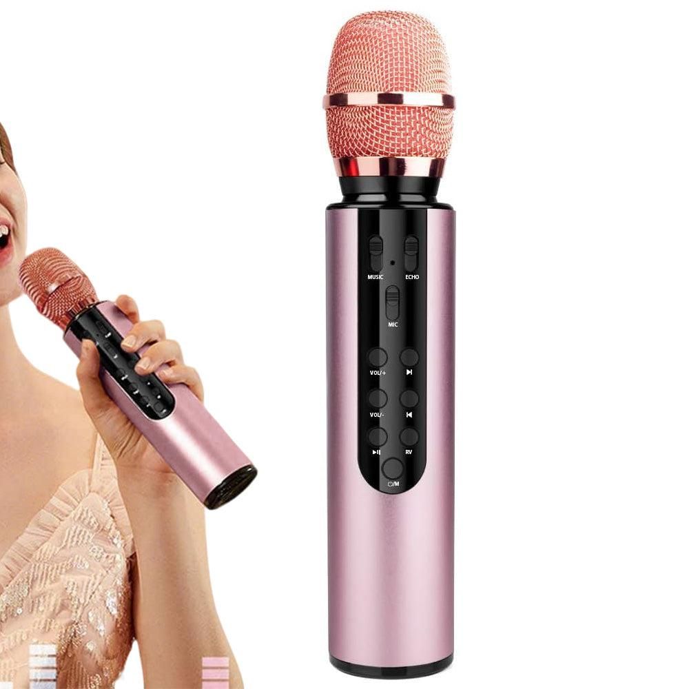 Multifunctional Wireless Bluetooth Karaoke Microphone Gold V1263-JX-6968-3