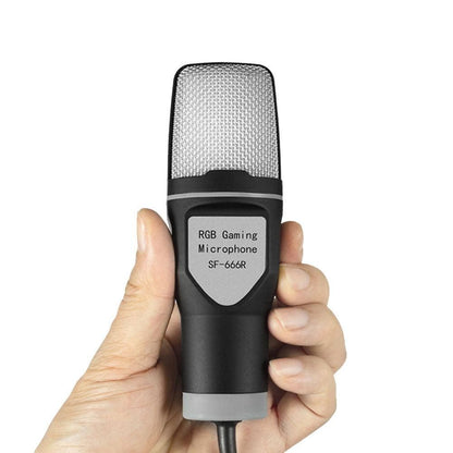 USB RGB Gaming Microphone Condenser Microphone with Tripod Stand for Streaming Recording V1263-JX-6970