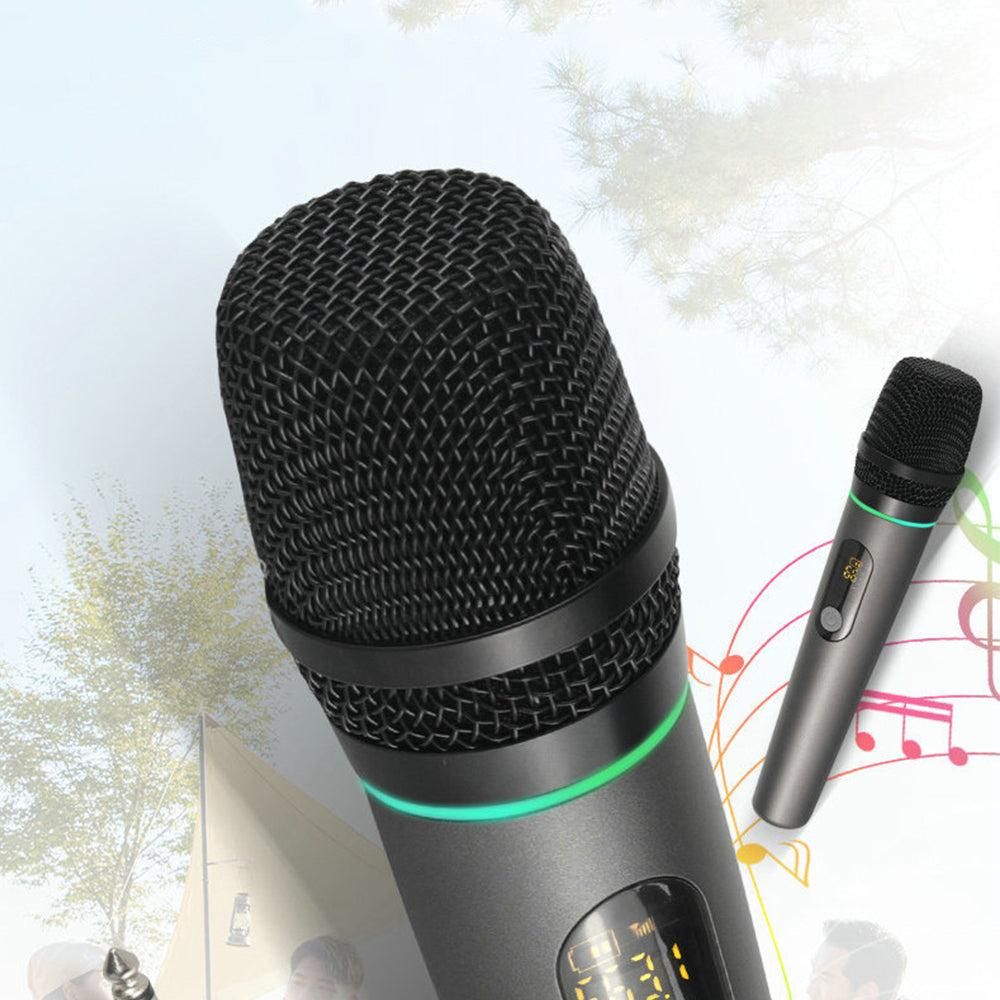 Dual Wireless Rechargeable Microphone Set with Display for Karaoke Weddings DJs Speech & Classroom Use V1263-JX-6973