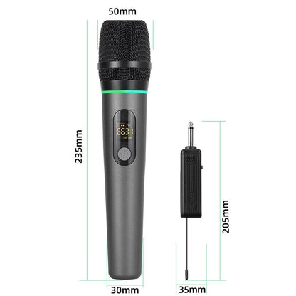 Dual Wireless Rechargeable Microphone Set with Display for Karaoke Weddings DJs Speech & Classroom Use V1263-JX-6973