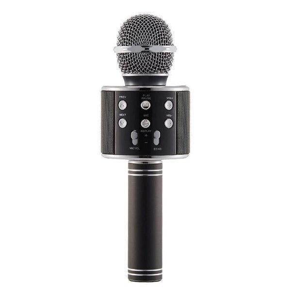 Handheld Wireless Bluetooth Microphone with Speaker for IOS Android Phone Computer 1800mAh Battery Black V1263-JX-6975-3