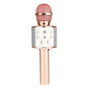 Portable Bluetooth Wireless Karaoke Microphone with LED Lights Rose Gold V1263-JX-6979-1