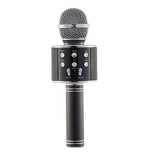 Portable Bluetooth Wireless Karaoke Microphone with LED Lights Black V1263-JX-6979-2