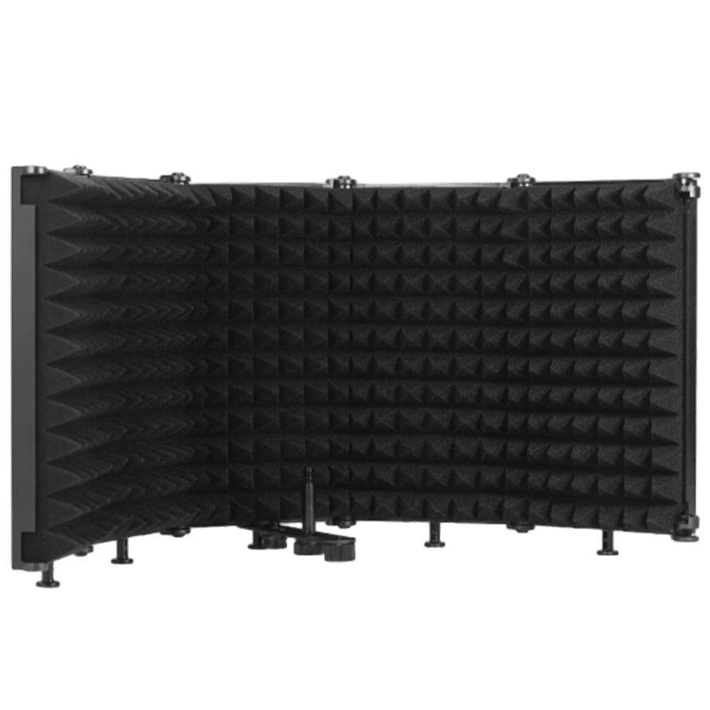5-Panel Microphone Isolation Shield Studio Mic Sound Absorbing Foam V1263-JX-6980