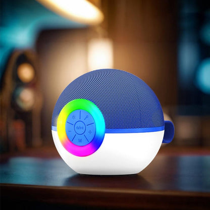 Portable Karaoke Microphone Machine Mini Bluetooth Speaker with 2 Wireless Mics Blue V1263-JX-6981-1