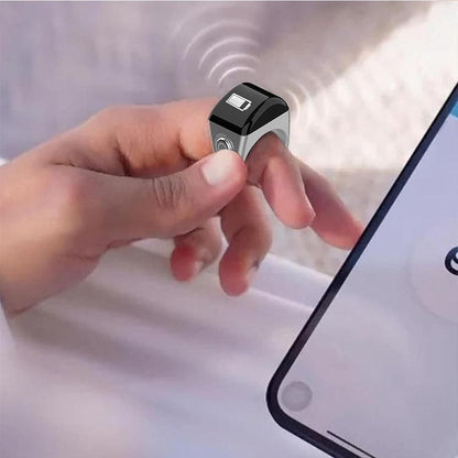 Bluetooth Smart Counter Ring - Digital Tasbih Tally Clicker with Alarm Clock Silver - M V1263-JX-6985-2